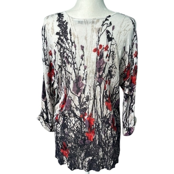 Nic+Zoe Linen Blend Semi Sheer Multicolor Lightweight Top Size XL - Picture 4 of 13